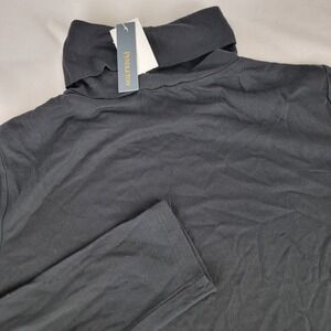 Pendleton Womens Black Pima Cotton Modal Turtleneck Long Sleeve Top Small NEW
